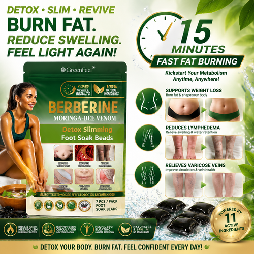 𝑮𝒓𝒆𝒆𝒏𝑭𝒆𝒆𝒍® 𝑩𝒆𝒓𝒃𝒆𝒓𝒊𝒏𝒆 𝑴𝒐𝒓𝒊𝒏𝒈𝒂- 𝑩𝒆𝒆 𝑽𝒆𝒏𝒐𝒎 𝑫𝒆𝒕𝒐𝒙 𝑺𝒍𝒊𝒎𝒎𝒊𝒏𝒈 𝑭𝒐𝒐𝒕 𝑺𝒐𝒂𝒌 𝑩𝒆𝒂𝒅 𝑺𝒖𝒑𝒑𝒐𝒓𝒕𝒔 𝑾𝒆𝒊𝒈𝒉𝒕 𝑴𝒂𝒏𝒂𝒈𝒆𝒎𝒆𝒏𝒕, 𝑳𝒚𝒎𝒑𝒉𝒂𝒕𝒊𝒄 𝑫𝒓𝒂𝒊𝒏𝒂𝒈𝒆, 𝑯𝒆𝒂𝒍𝒕𝒉𝒚 𝑪𝒊𝒓𝒄𝒖𝒍𝒂𝒕𝒊𝒐𝒏, 𝑭𝒆𝒎𝒊𝒏𝒊𝒏𝒆 𝑾𝒆𝒍𝒍𝒏𝒆𝒔𝒔 & 𝑭𝒊𝒓𝒎𝒆𝒓-𝑳𝒐𝒐𝒌𝒊𝒏𝒈 𝑺𝒌𝒊𝒏